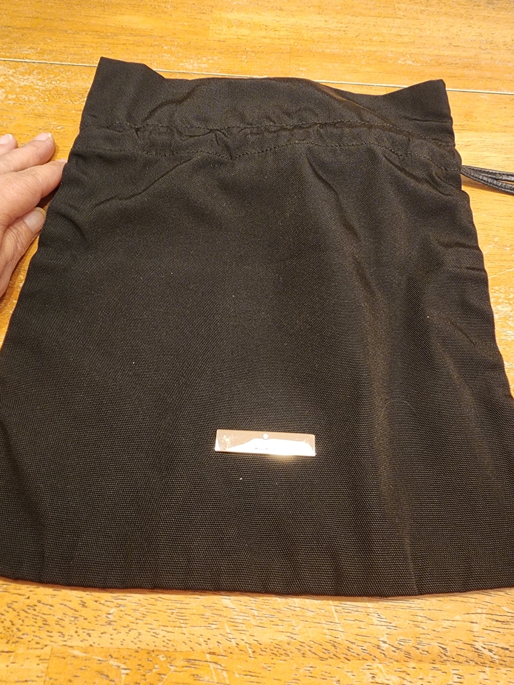 vintage Gucci black nylon drawstring pouch